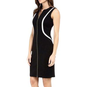 Calvin Klein Black and White Sheath Dress
